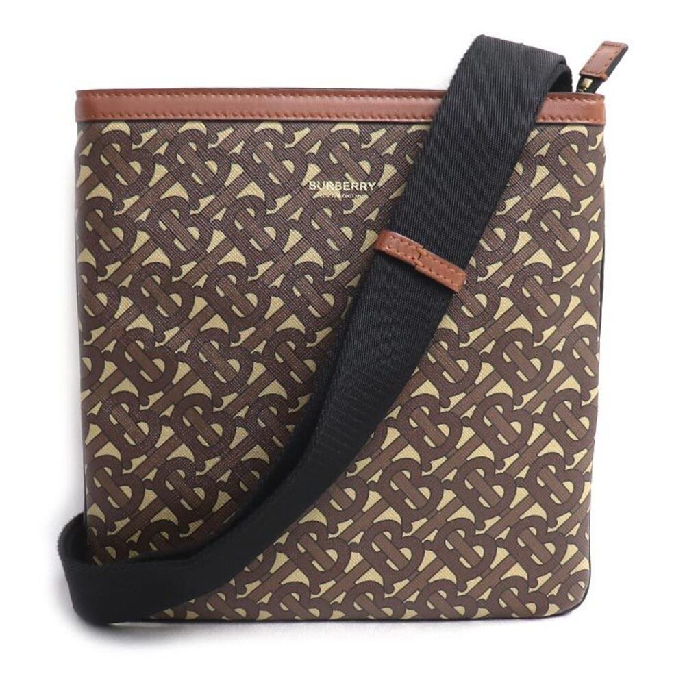 BURBERRY TB Monogram Shoulder Bag, Brown, Men's & Women's